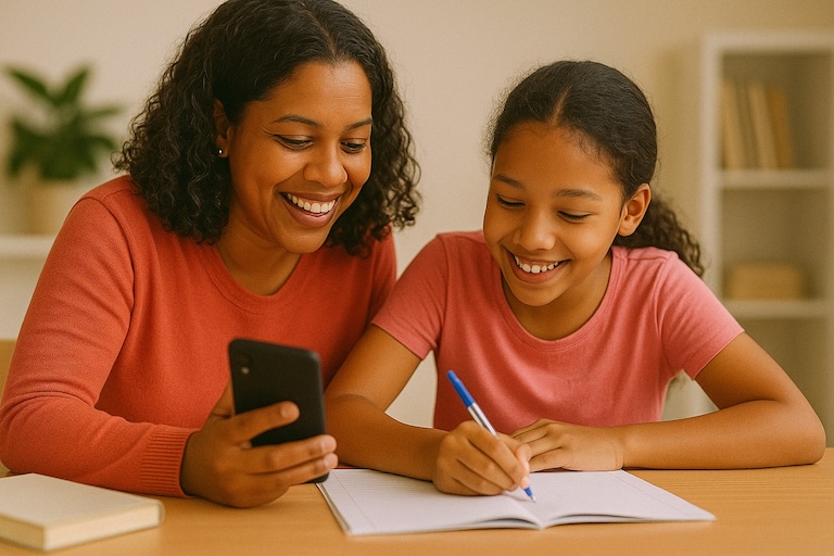Étudiant apprenant avec PocketProf